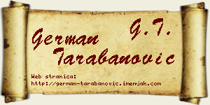 German Tarabanović vizit kartica
